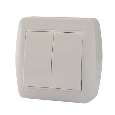 Фотография товара 'Lezard DEMET Выключатель двойной, 711-0200-101'