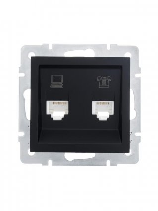 Фотография товара 'Lezard VESNA Розетка компьютер+телефон, 742-4288-143'