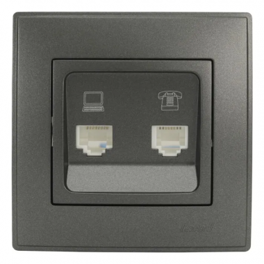 Фотография товара 'Lezard 7081-4343-143 ASTI Розетка компьютер+телефон'