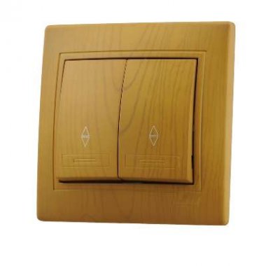 Фотография товара 'Lezard MIRA Выключатель проходной двойной, 701-0701-106'