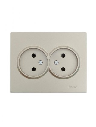 Фотография товара 'Lezard 742-3700-128 VESNA Розетка двойная б/з керамика'