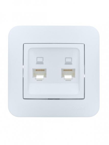 Фотография товара 'Lezard 7081-0202-141 ASTI Розетка компьютерная двойная'