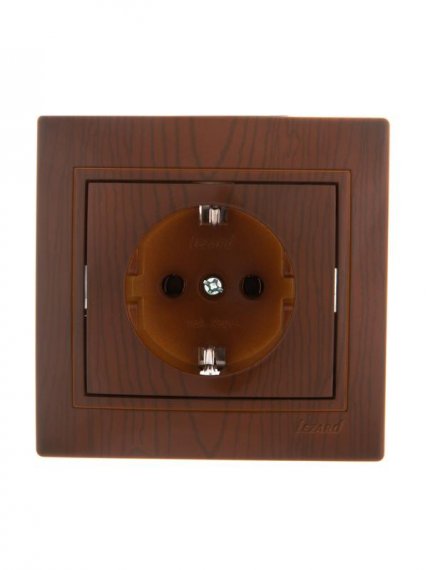 Фотография товара 'Lezard MIRA Розетка с заземлением керамика, 701-0801-122'