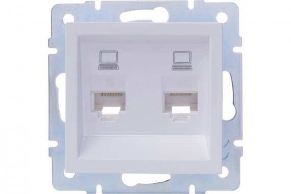 Фотография товара 'Lezard 742-0288-141 VESNA Розетка компьютерная двойная'