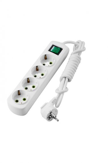 Фотография товара 'Lezard LETITIA Удлинитель с заземлением 4 входа 2 метра с выключателем, 721-0402-402'