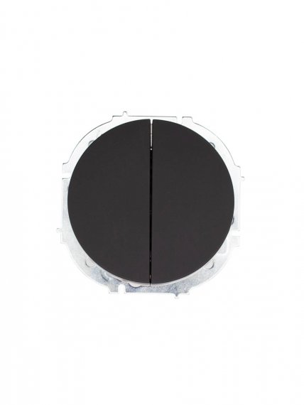 Фотография товара 'Lezard 743-4288-101 OSEN Выключатель двойной чёрный бархат'