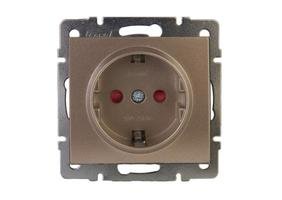 Фотография товара 'Lezard RAIN Розетка с защитой от детей керамика, 703-3188-124'