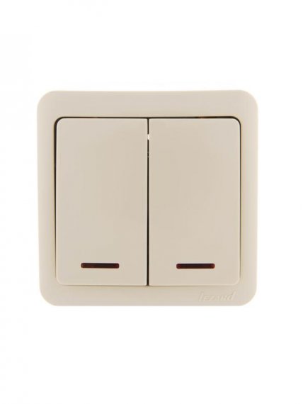 Фотография товара 'Lezard VIOLA Выключатель двойной с подсветкой , 751-0300-112'