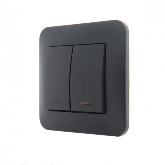 Фотография товара 'Lezard 751-4200-112 VIOLA Выключатель двойной с подсветкой'