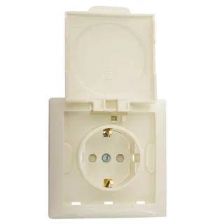 Фотография товара 'Lezard 704-9088-123BQC ZIMA Розетка с/з с крышкой ПБТ'