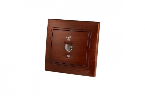 Фотография товара 'Lezard 701-0505-137 MIRA Розетка телефонная евро махагон'