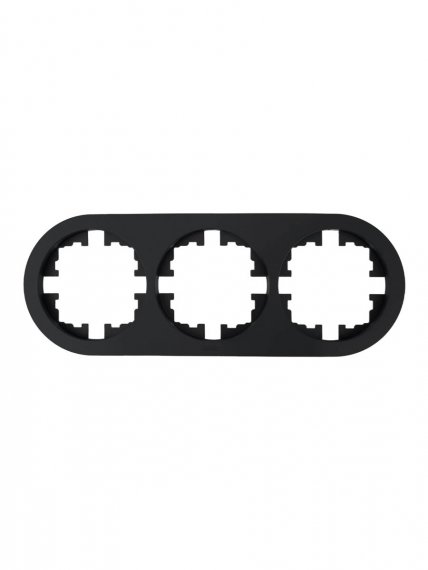 Фотография товара 'Lezard 744-4200-148 OSEN Рамка 3-ая б/вст чёрный бархат круглая'