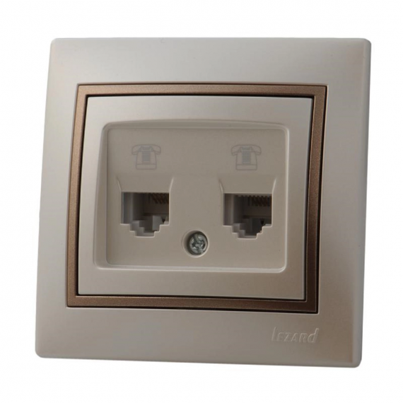 Фотография товара 'Lezard 701-3031-138 MIRA Розетка телефонная двойная евро'