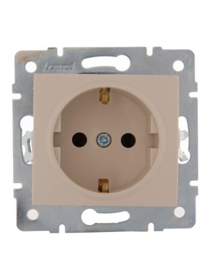 Фотография товара 'Lezard KARINA Розетка с заземлением керамика, 707-0388-122'