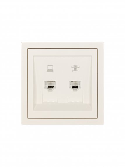 Фотография товара 'Lezard 704-9088-143 ZIMA Розетка компьютер+телефон'