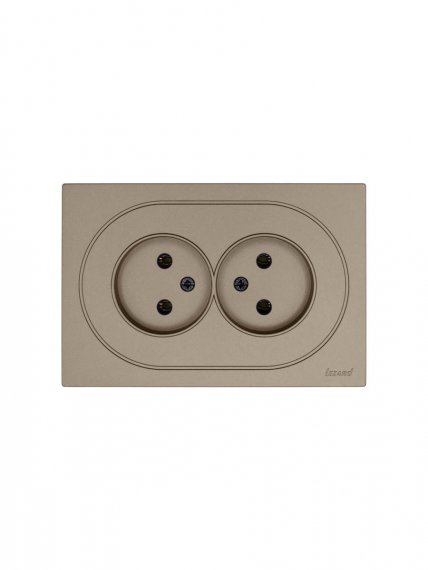Фотография товара 'Lezard 743-3700-128B OSEN Розетка двойная б/з ПБТ'