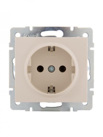 Фотография товара 'Lezard RAIN Розетка с заземлением керамика, 703-0388-122'