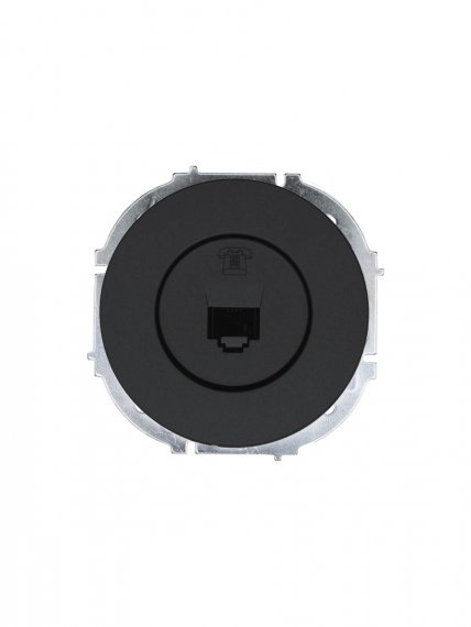 Фотография товара 'Lezard 743-4288-137 OSEN Розетка телефонная евро чёрный бархат'