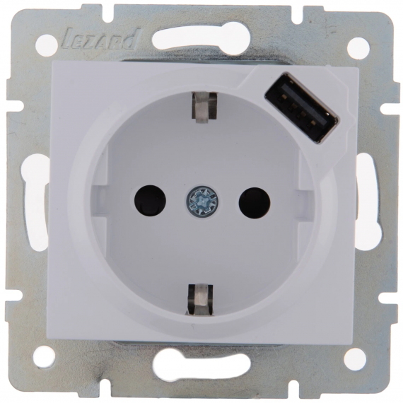 Фотография товара 'Lezard 742-4388-124B VESNA Розетка с защитой от детей ПБТ'