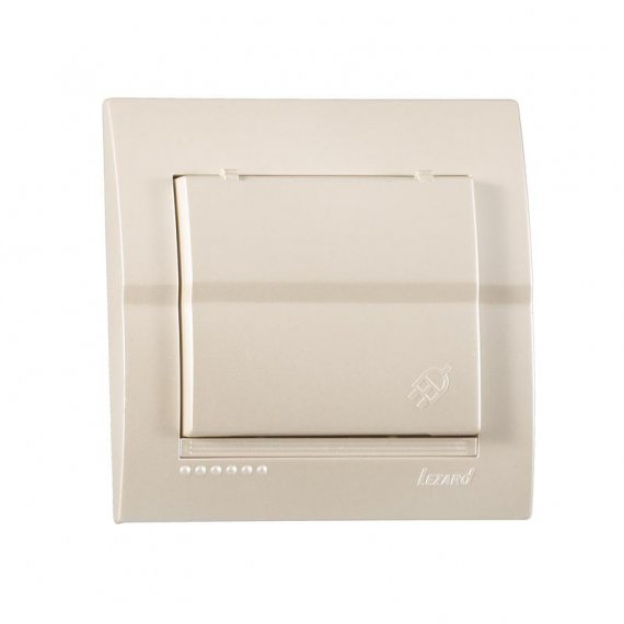 Фотография товара 'Lezard DERIY Розетка с заземлением и крышкой, 702-3030-123B'