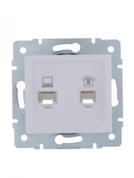 Фотография товара 'Lezard KARINA Розетка компьютер+телефон, 707-0288-143'