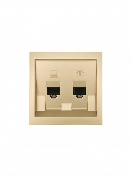 Фотография товара 'Lezard 704-3688-143 ZIMA Розетка компьютер+телефон'