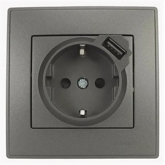 Фотография товара 'Lezard 704-7488-181 ZIMA Розетка с/з + USB разъем'