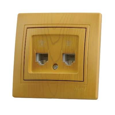 Фотография товара 'Lezard MIRA Розетка телефонная двойная евро, 701-0701-138'