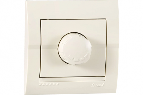 Фотография товара 'Lezard 703-0303-117 RAIN Диммер 500Вт с фильтром и предохранителем крем'