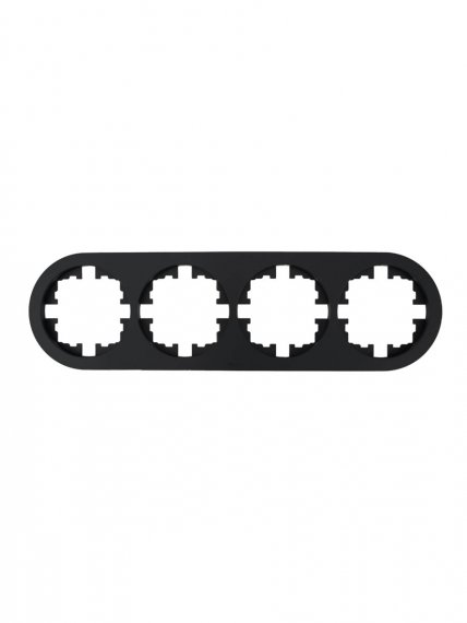 Фотография товара 'Lezard 744-4200-149 OSEN Рамка 4-ая б/вст чёрный бархат круглая'