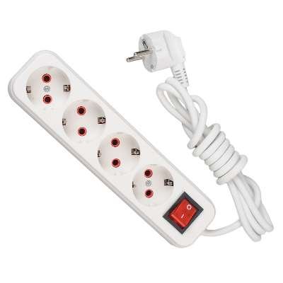 Фотография товара 'Lezard LILA Удлинитель с заземлением 4 входа 3 метра с выключателем , 720-0403-402'