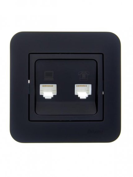 Фотография товара 'Lezard 7081-4242-143 ASTI Розетка компьютер+телефон'