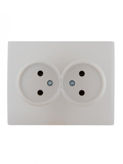 Фотография товара 'Lezard KARINA Розетка двойная без заземления керамика, 707-3000-128'