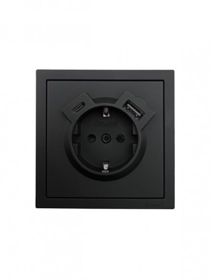 Фотография товара 'Lezard 704-4288-181TC ZIMA Розетка с/з TC + USB разъем'