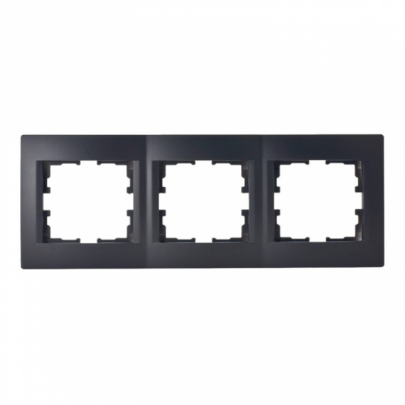 Фотография товара 'Lezard 703-4242-153 RAIN Рамка 3-ая верт. с вст. цв. черный бархат'