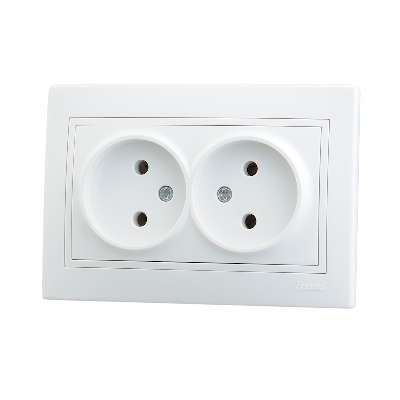 Фотография товара 'Lezard MIRA Розетка двойная без заземления керамика, 701-0202-128'