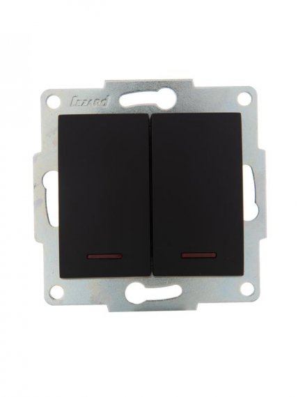 Фотография товара 'Lezard KARINA Выключатель двойной с подсветкой, 707-4288-112'