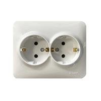 Фотография товара 'Lezard KARINA LIFE Розетка двойная с заземлением ПБТ, 708-0200-127B'