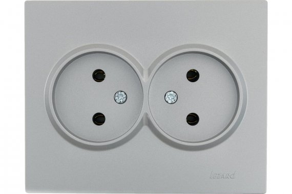 Фотография товара 'Lezard 742-3500-128 VESNA Розетка двойная б/з керамика'