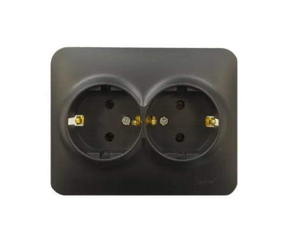 Фотография товара 'Lezard KARINA LIFE Розетка двойная с заземлением ПБТ, 708-4200-127B'