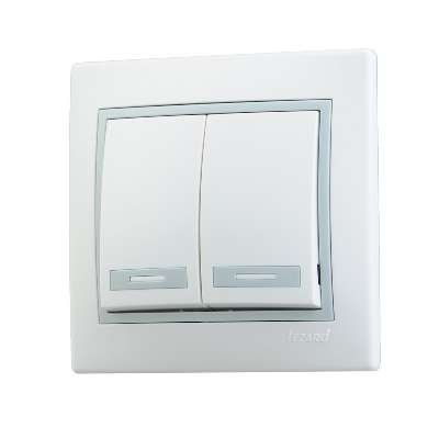 Фотография товара 'Lezard MIRA Выключатель двойной, 701-0215-101'