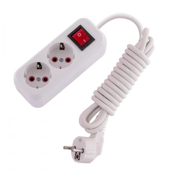 Фотография товара 'Lezard LILA Удлинитель с заземлением 2 входа 3 метра с выключателем, 720-0203-202'