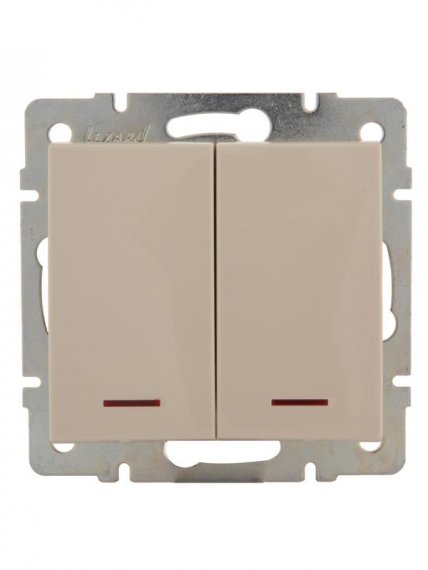Фотография товара 'Lezard RAIN Выключатель 2-ой с подсветкой, 703-0388-112'