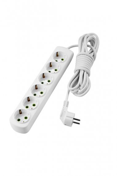 Фотография товара 'Lezard LETITIA Удлинитель с заземлением 6 входа 5 метра, 721-0605-601'