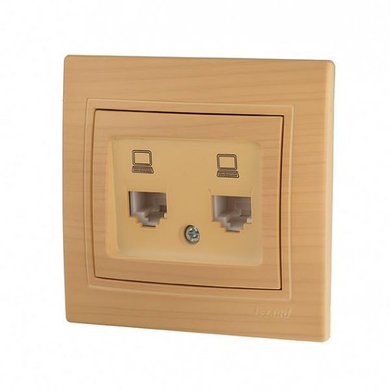 Фотография товара 'Lezard MIRA Розетка компьютерная двойная, 701-4747-141'