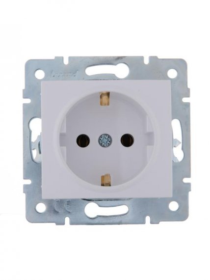 Фотография товара 'Lezard KARINA Розетка с заземлением керамика, 707-0288-122'