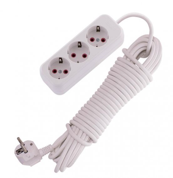 Фотография товара 'Lezard LILA Удлинитель с заземлением 3 входа 10 метров, 720-0310-301'