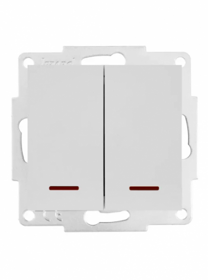 Фотография товара 'Lezard 742-4388-112 VESNA Выключатель двойной с подсветкой'