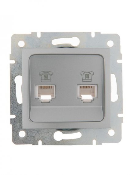 Фотография товара 'Lezard KARINA Розетка телефонная двойная евро, 707-4388-138'