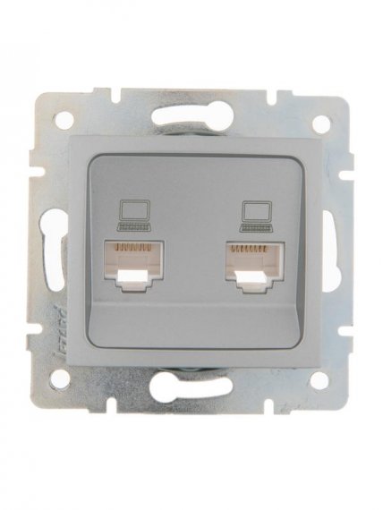 Фотография товара 'Lezard KARINA Розетка компьютерная двойная, 707-4388-141'